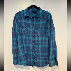 Blue Plaid Ohana means family Lilo and Stitch disney button down shirt‎